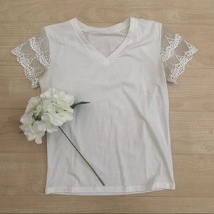 Lace Sleeve Tee
